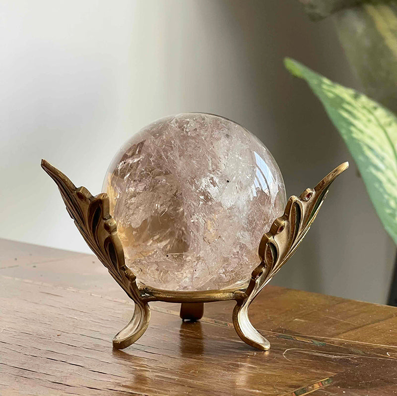 Pirinç kaidede Dumanlı Kuvars küre