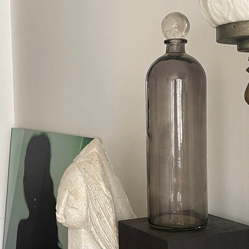 Kristal Kuvars kapaklı dekoratif şişe