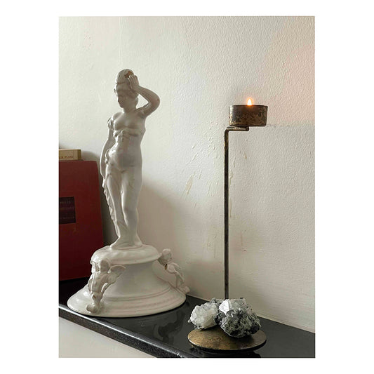 Zeolite Brass Candle Holder